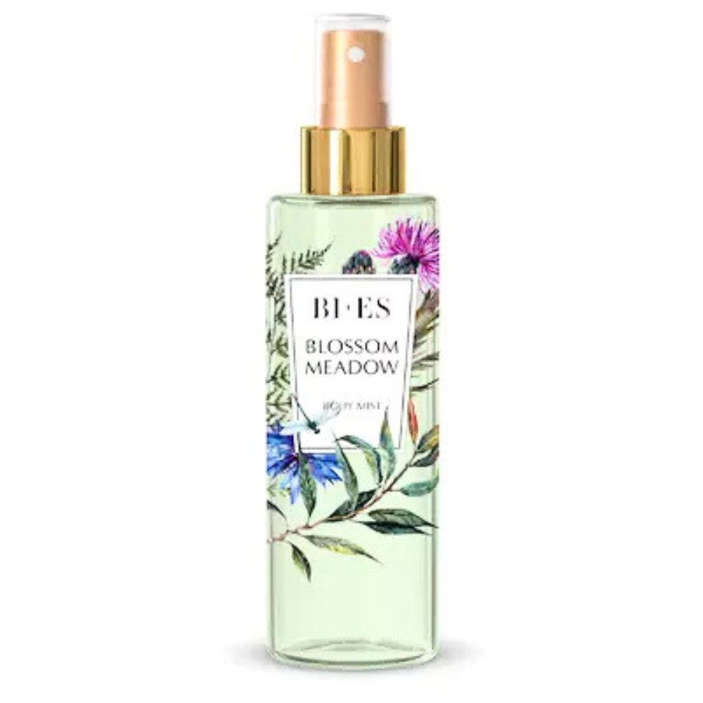 BI-ES Blossom Meadow Spray de Corp Parfumat cu Sclipici Prospetime Florala si Stralucire 200 ml