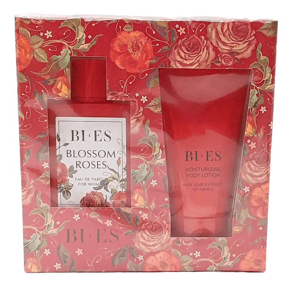 Bi-Es Set Women Blossom Roses Eau de Parfum Lotiune de Corp