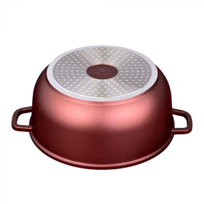 Cratiță Blaumann Cerastone 40x17.5 cm 18.5 L Aluminiu Turnat cu Strat Ceramic Capac Sticlă Termorezistentă [2]