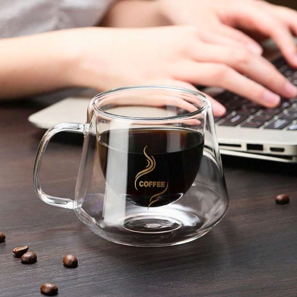 Ceasca cafea sticla termorezistenta pereti dubli 200 ml [2]