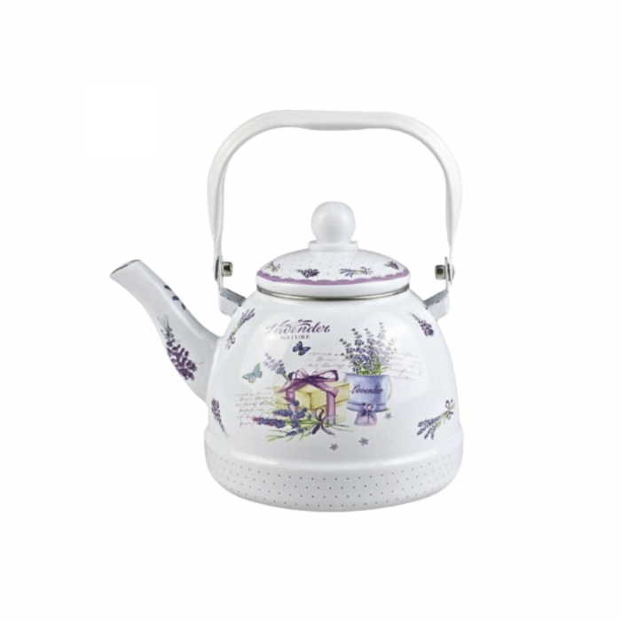 Ceainic Emailat Grunberg 1.6L Ceainic Clasic cu Capac Ideal pentru Ceai si Cafea