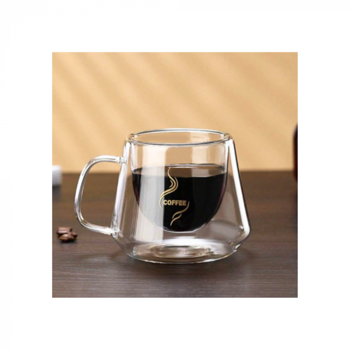 Ceasca cafea sticla termorezistenta pereti dubli 200 ml [4]
