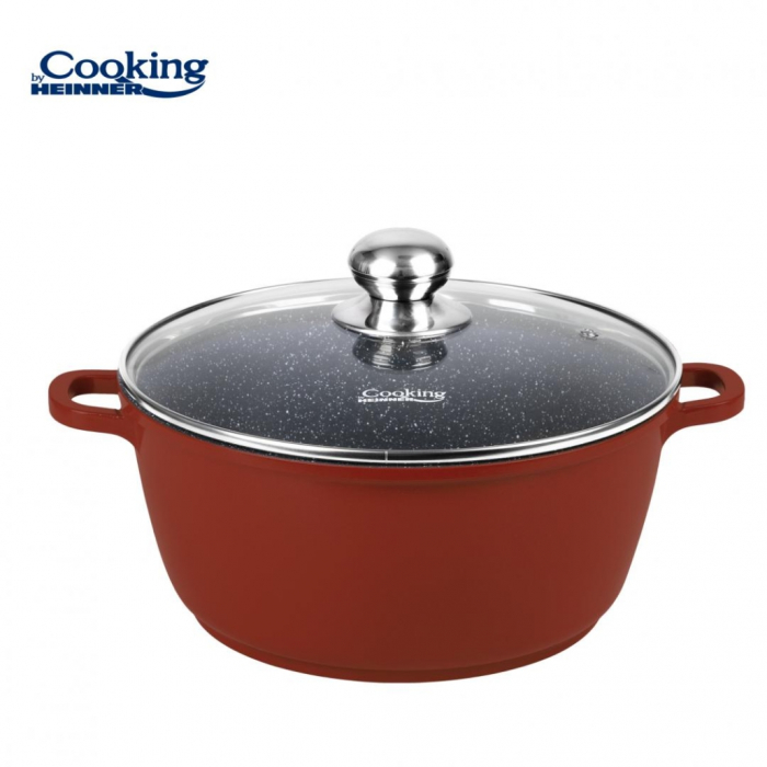 Cratita Heinner  2.5 L cu Capac Aluminiu Turnat 20 cm Inductie