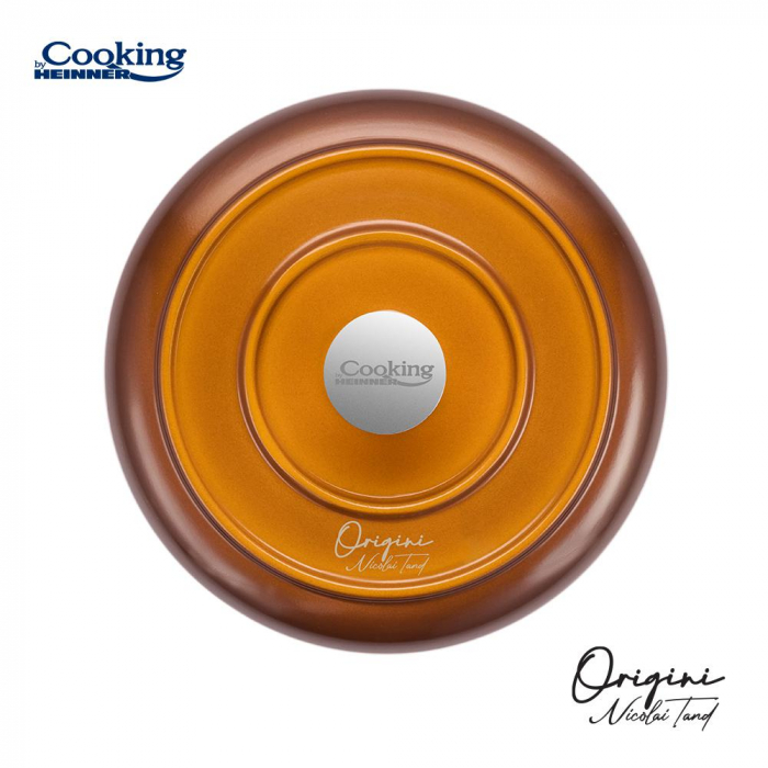 Cratita aluminiu turnat cu capac 18x8.5CM 1.8L inductie [8]