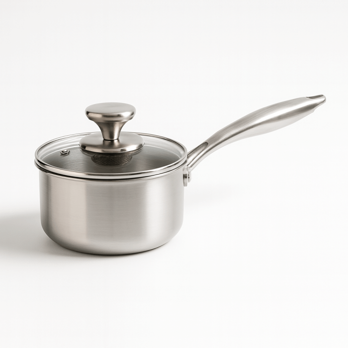 Cratita Inox cu Capac Sticla 14 cm 0.95 L Honeycomb Grunberg [1]