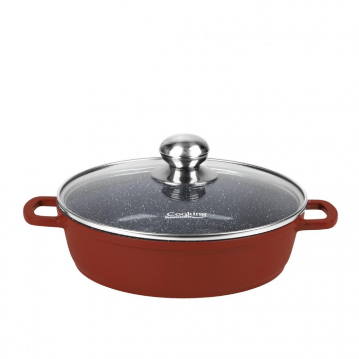 Cratita Heinner Aluminiu Turnat 28 cm 4.1L Interior Marmorat Inductie