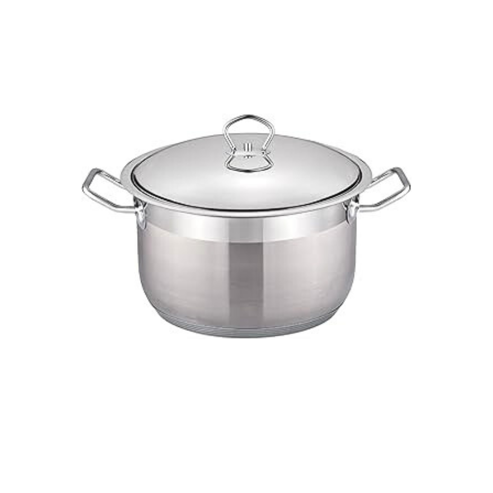 Cratita Inox cu Capac 30cm 10.6L Baza 5 Straturi