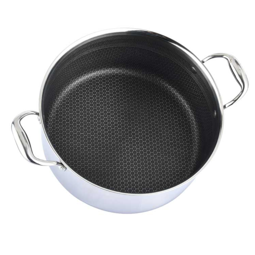 Cratiță Joasă din Inox, 24 cm, cu Acoperire 3D în Formă de Fagure [4]
