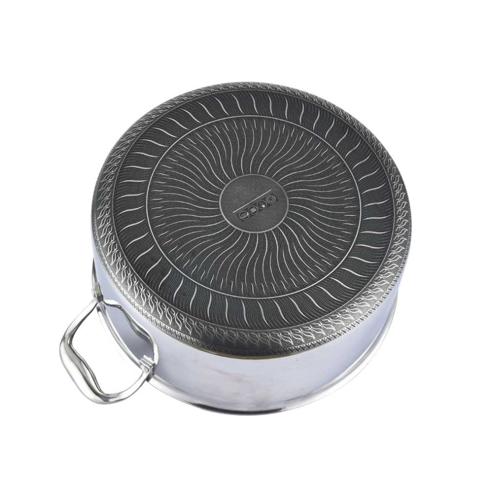 Cratiță Joasă din Inox, 24 cm, cu Acoperire 3D în Formă de Fagure [2]