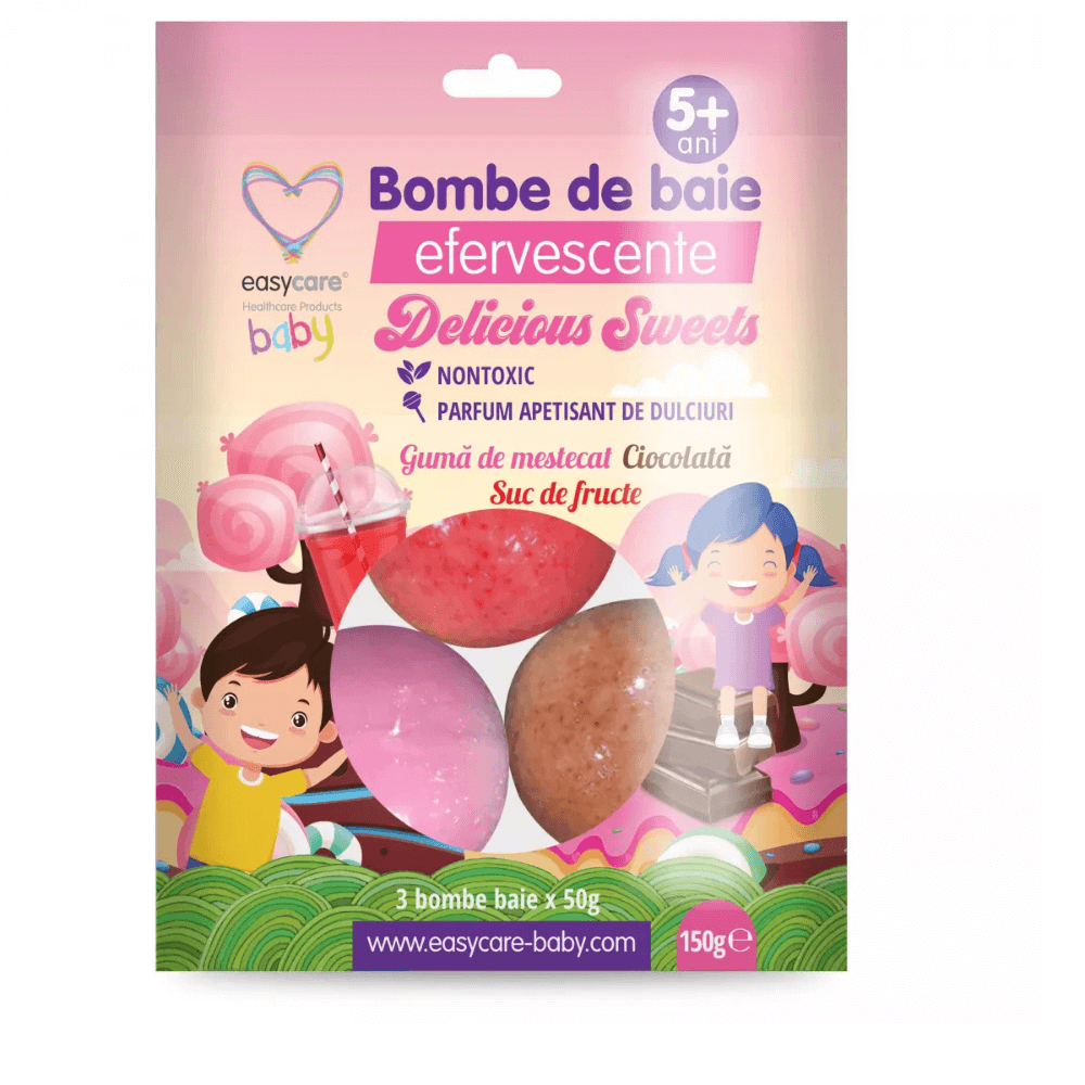 EasyCare Baby Bombe de Baie Efervescente Delicious Sweets 3 Bucati