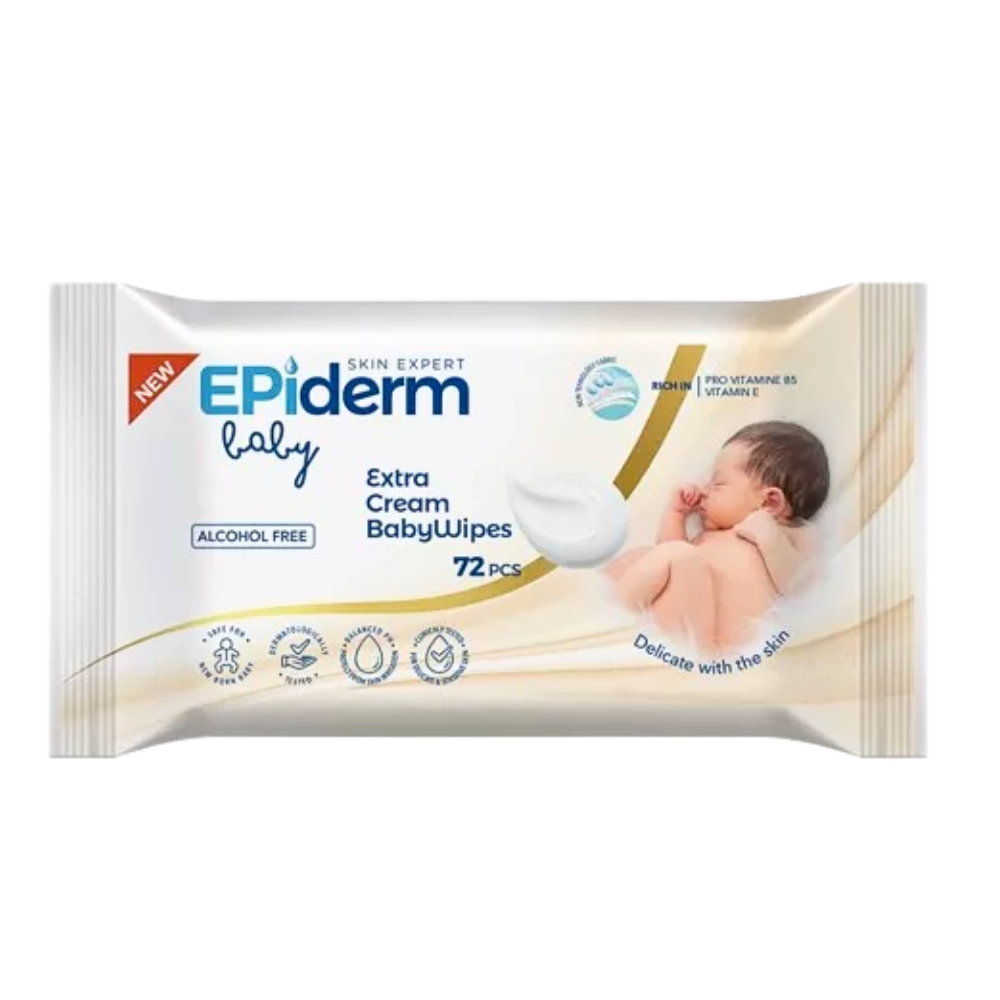 Epiderm Baby servetele Umede Extra Cream 72 Bucati