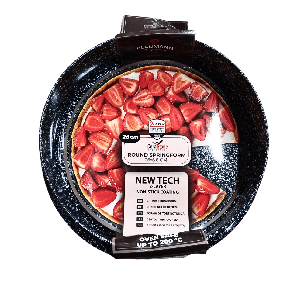 Formă de Copt Rotundă Detasabilă Blaumann Cerastone pentru Prăjituri, 26x6,8 cm – Performanță și Eleganță în Coacere [2]