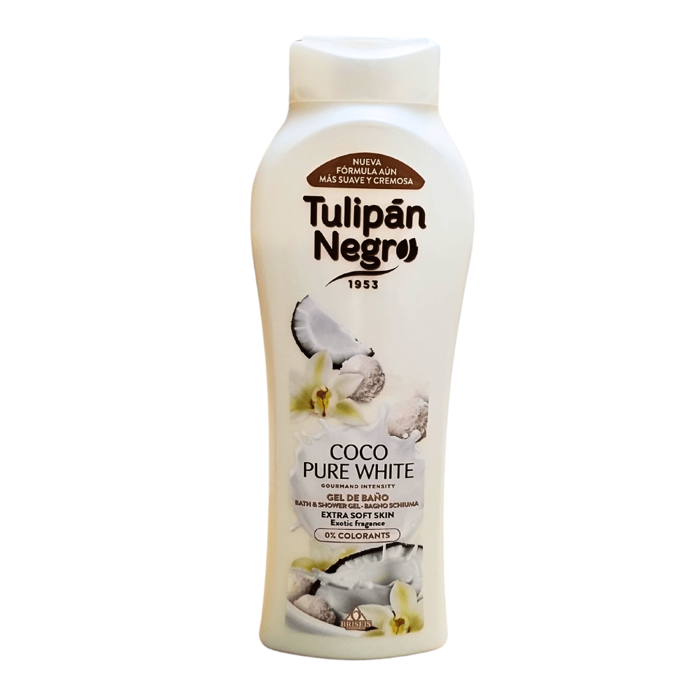 Gel de Dus Tulipan Negro Coco Pure White Hidratare si Prospetime Naturala 650 ml