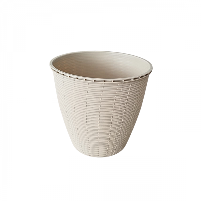 Ghiveci pentru Flori 9L Bej ,   Design Elegant cu Model in Valuri