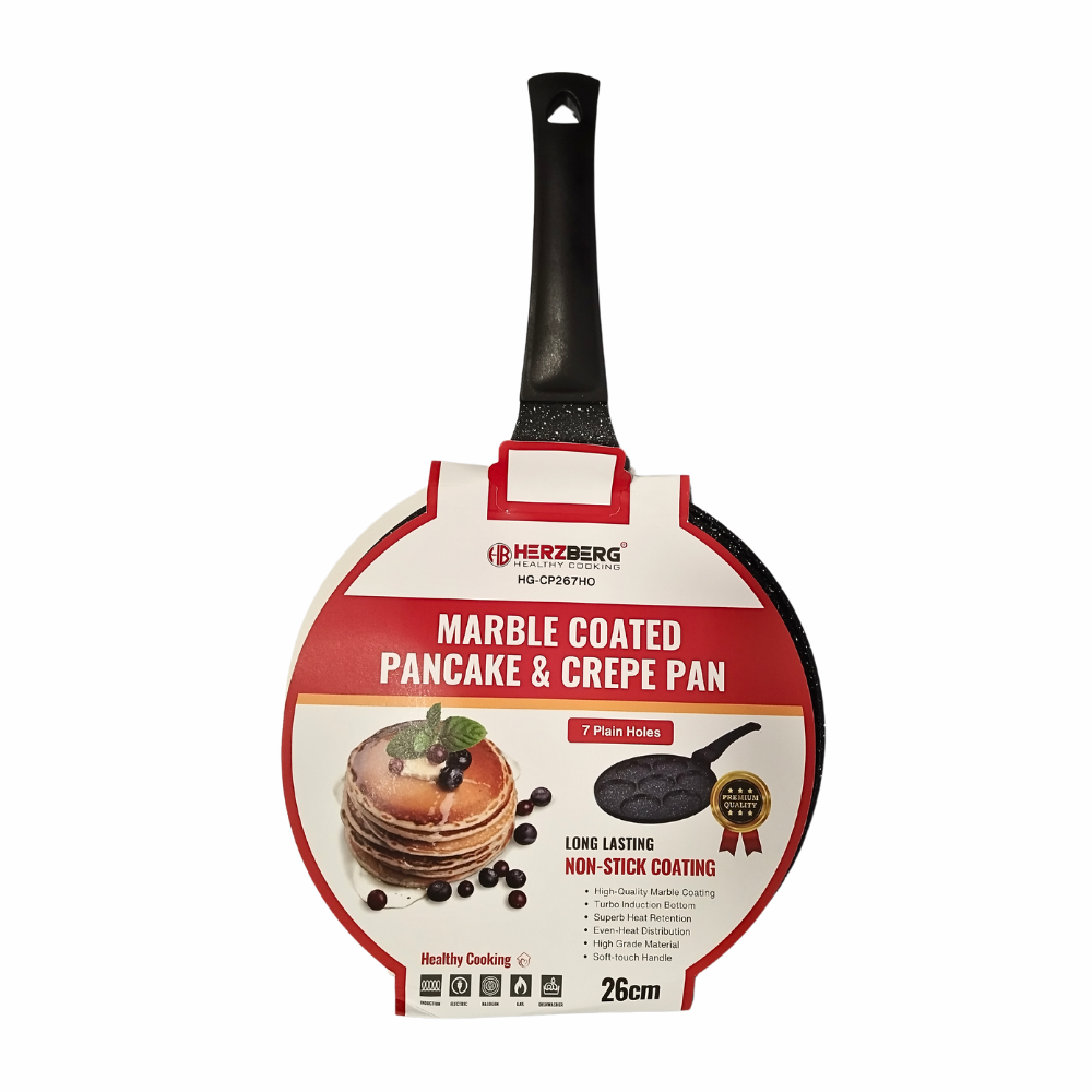 Herzberg Tigaie pentru Clătite / 26 cm / Acoperire cu Marmură / 7 [3]