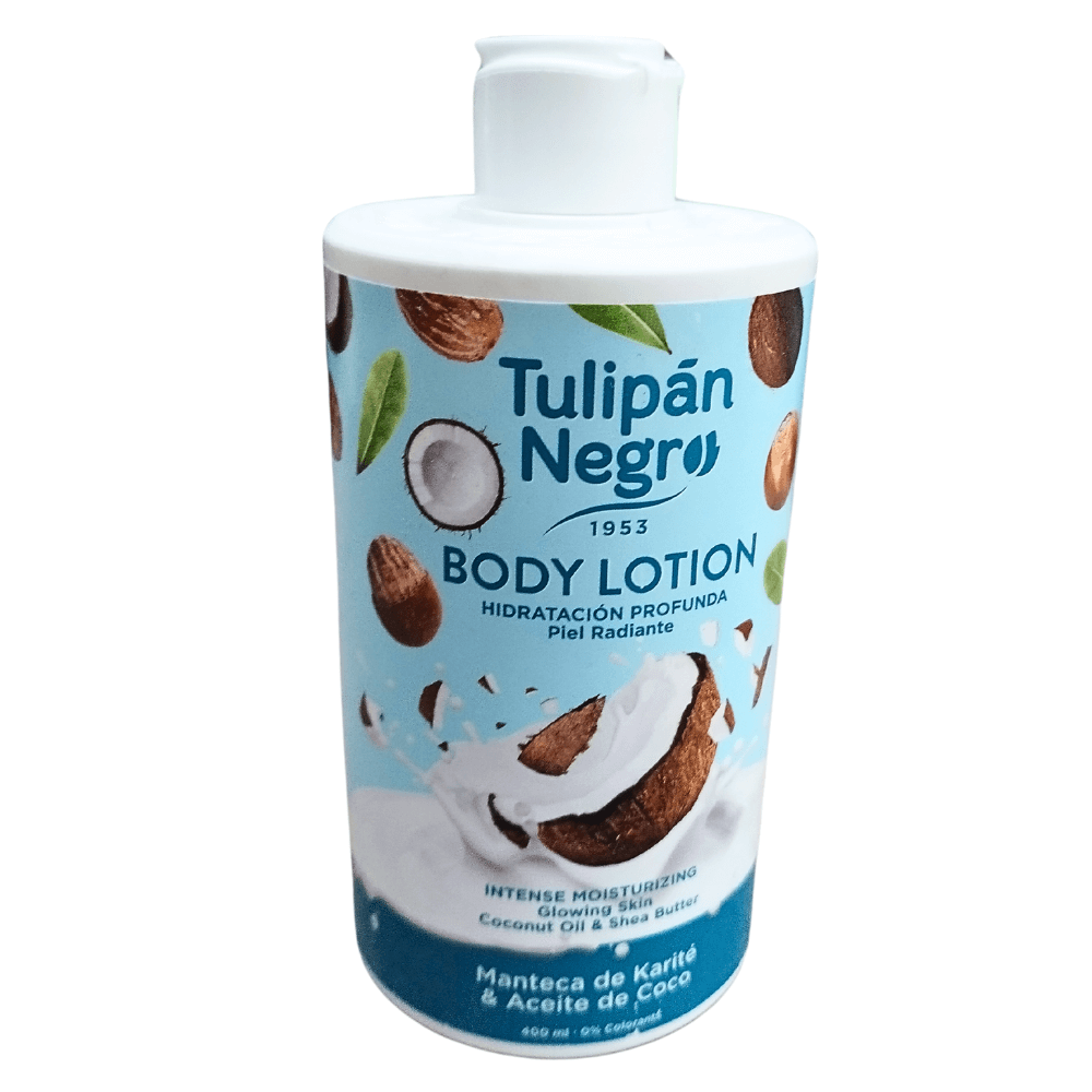 Lotiune de Corp Tulipan Negro cu Cocos si Unt de Shea  Hidratare Intensiva si Catifelare 400 ml