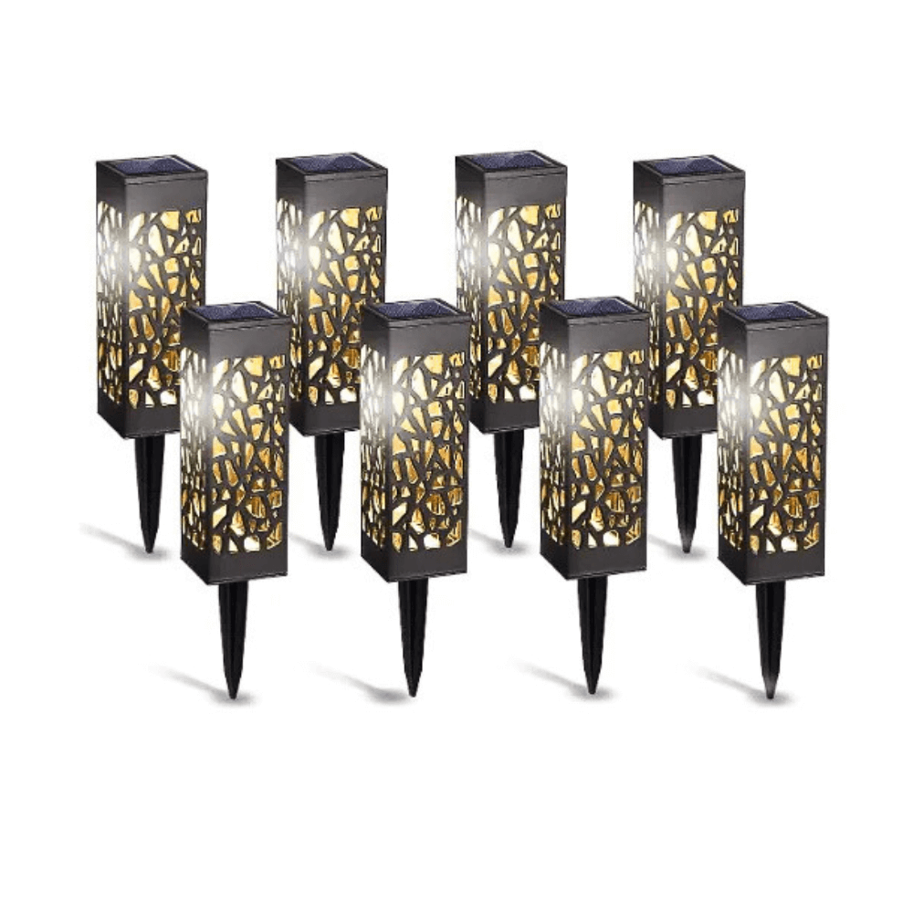 LVE Lampa Solara Exterior Set 8 Bucati pentru Iluminare Ecologica si Decorativa