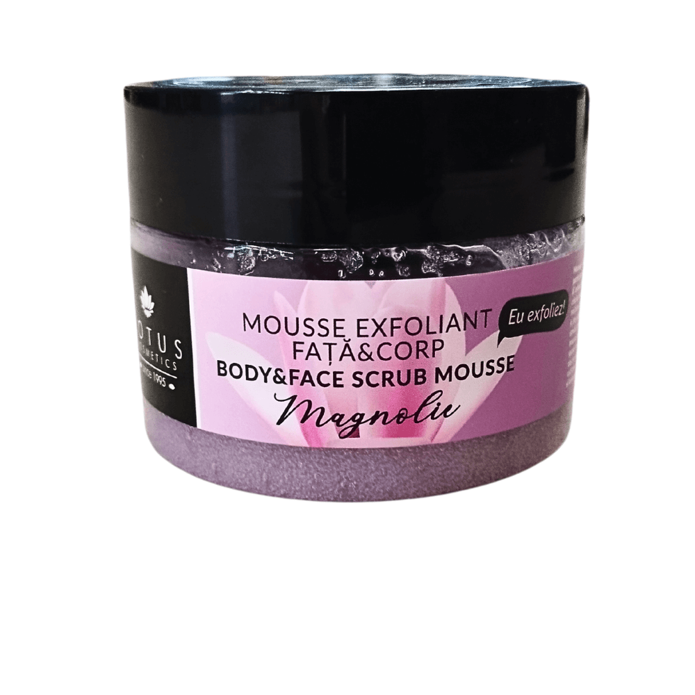 Mousse Lotus Exfoliant pentru Fata si Corp Magnolie  Exfoliere Delicata si Hidratare 250 ml