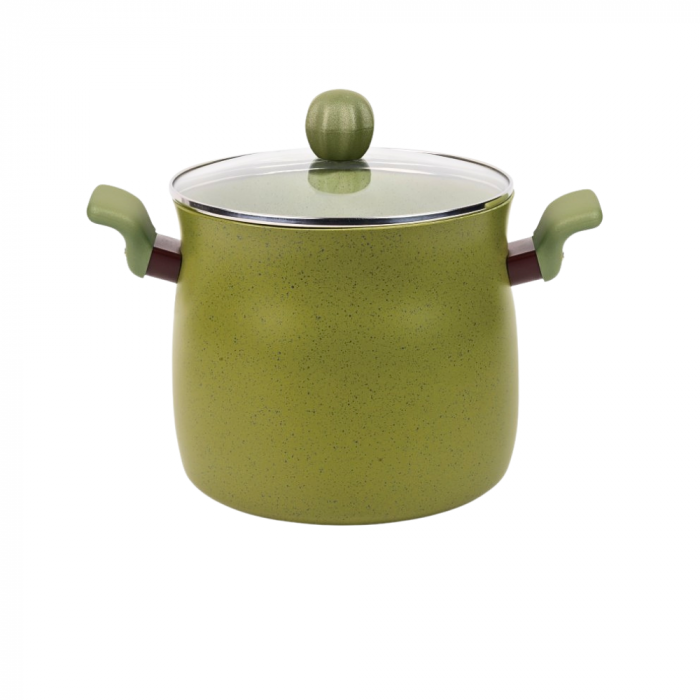 Oala din aluminiu Grunber 5.2l 20x18.3 cm cu capac interior antiaderent compatibila cu toate sursele de caldura