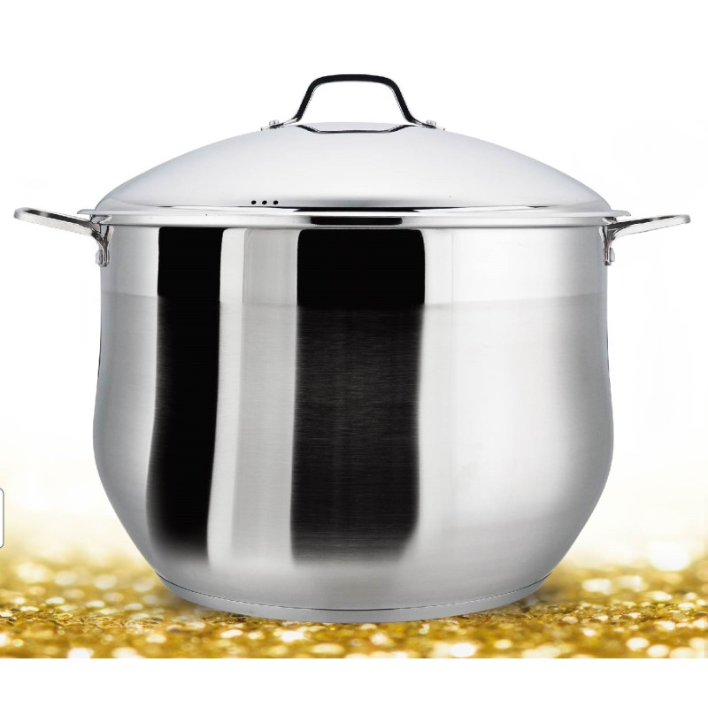 Oala din inox cu capac din inox 38 cm 30.8L Grunberg [6]