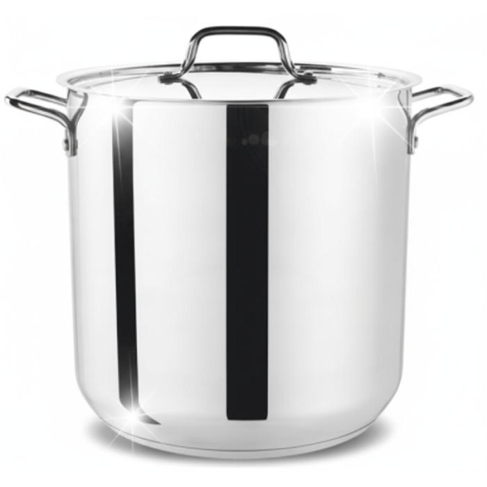 Oala Inox Grunberg  cu Capac Inox 34 cm 30L Compatibila Inductie Gaz Electric [2]