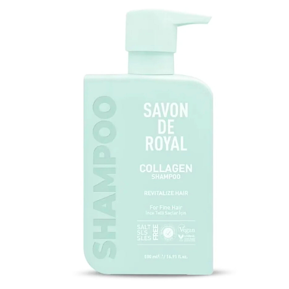 Savon de Royal sampon cu Colagen pentru Par  Hidratare si Fortifiere Blue 500 ml