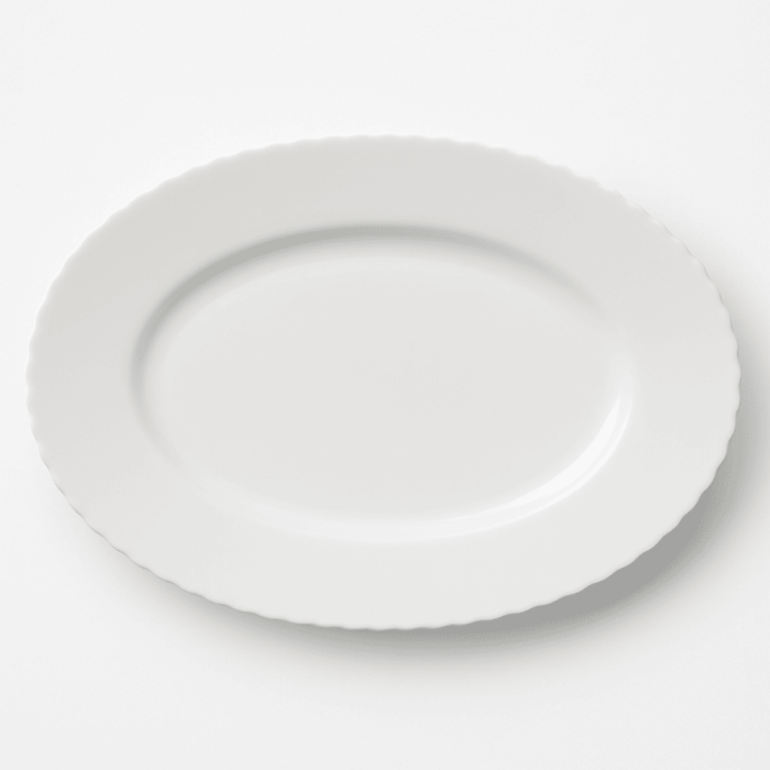 Set 2 Platouri Ovale din Opal Alb 36 cm  Elegante și Rezistente [2]