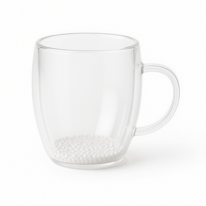 Set 4 Căni Cafea cu Perete Dublu și Bilute Albe 350 ml [3]