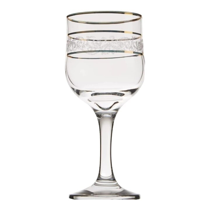 Set 6 pahare Lav Adora Gold cu picior aurii 300 ml [3]