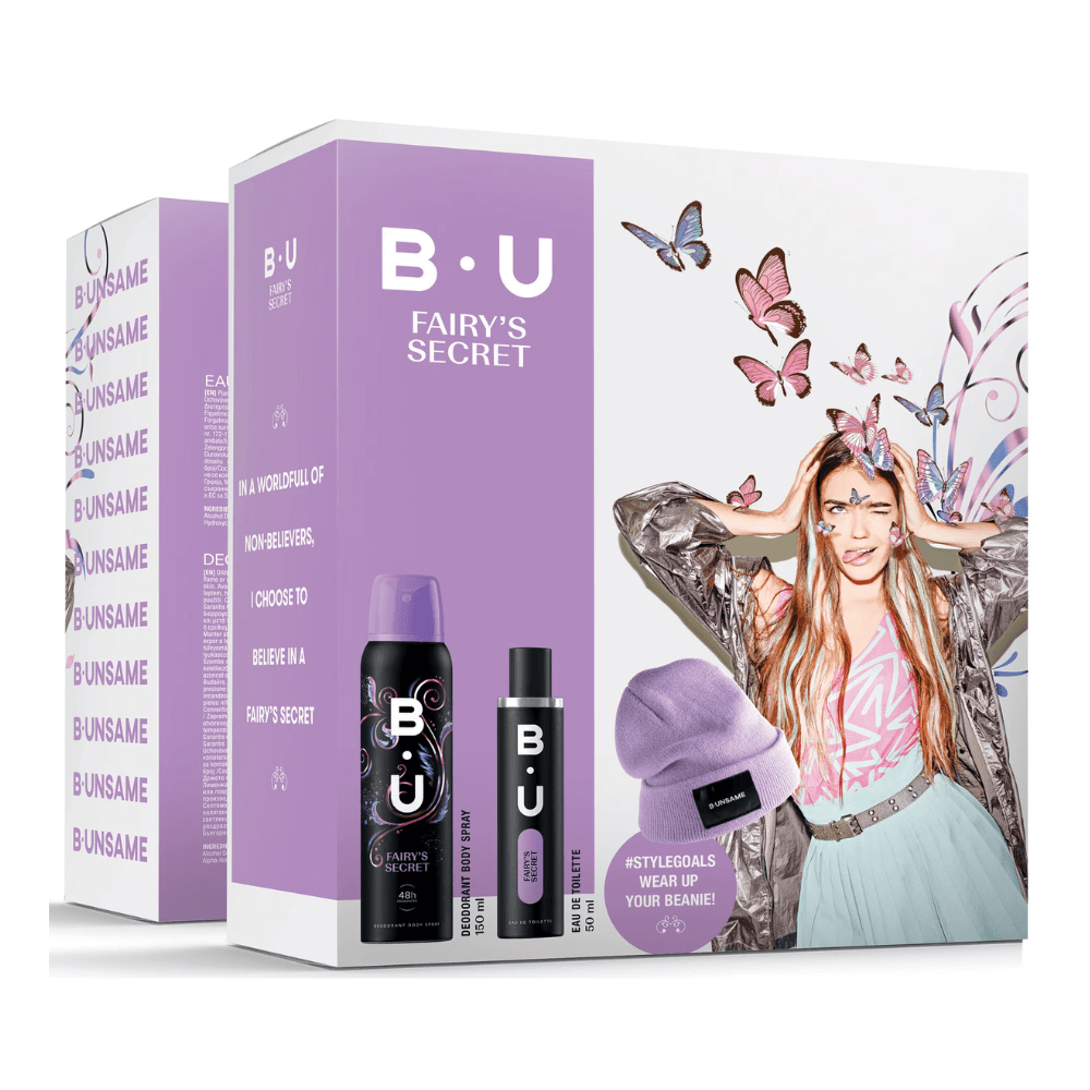 Set Cadou B.U. Fairy, s Secret Apa de Parfum 50 ml + Deodorant Spray 150 ml + Caciula Cadou