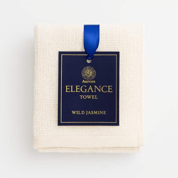 Set Cadou Aurora Elegance Wild Jasmine – Gel de Duș, Loțiune, Scrub, Unt de Corp, Sare de Baie, Prosop [2]