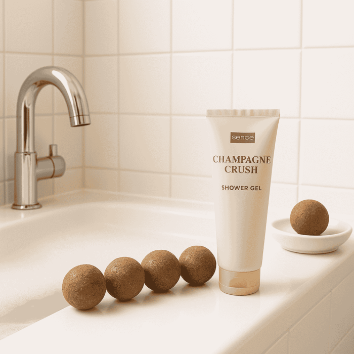 Set Cadou Sence Champagne Crush – Gel de Duș + Bombe de Baie [2]