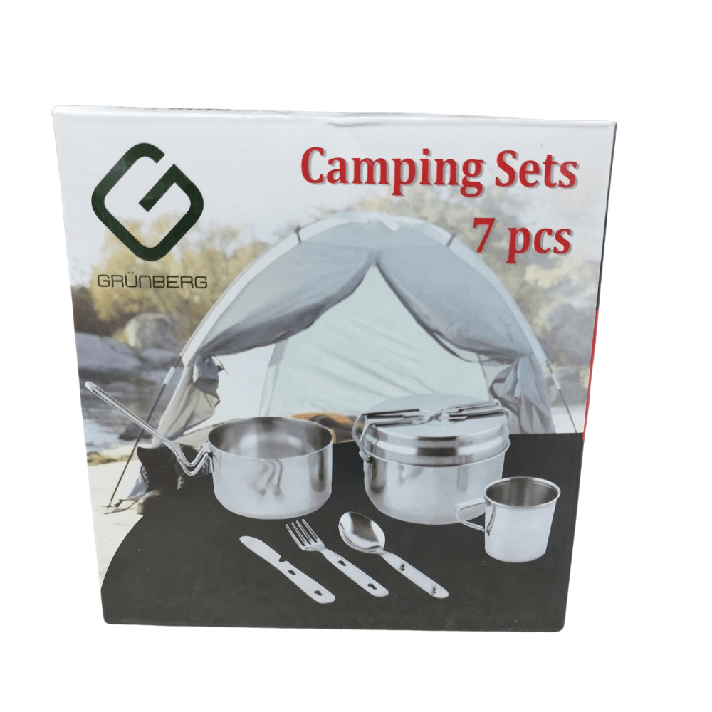 Set Camping 2 Oale + Cană + Farfurie + Tacâmuri – Echipament Compact și Practic pentru Drumeții [4]