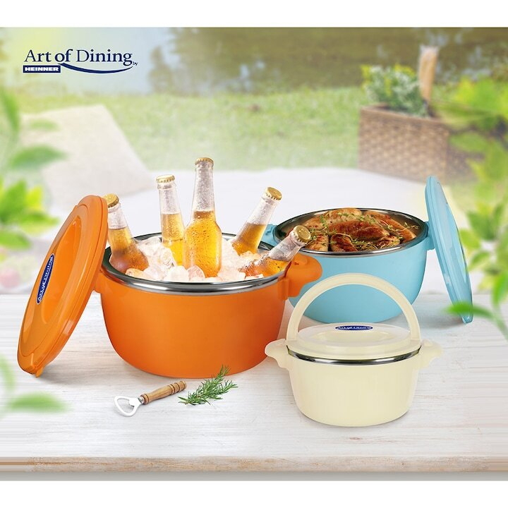 Set Caserole Termice Belly cu Capac – Capacități 2L, 4L și 6L în Culori Variate [8]