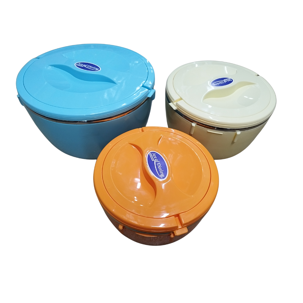 Set Caserole Termice Belly cu Capac – Capacități 2L, 4L și 6L în Culori Variate [10]