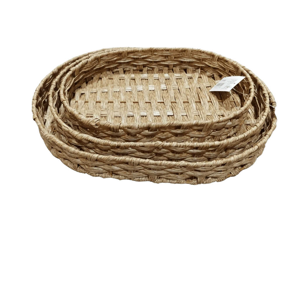 Set de 3 Coșuri Împletite Ovale – Stil Natural și Funcționalitate [2]