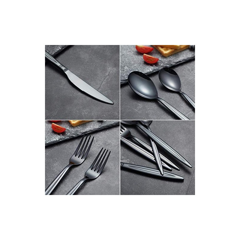 Set Tacâmuri din Inox 30 Piese Grunberg  Negru Platinum [2]