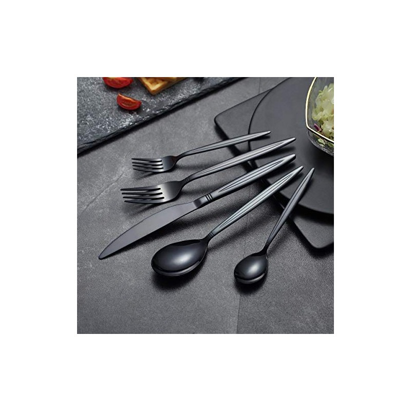 Set Tacâmuri din Inox 30 Piese Grunberg  Negru Platinum [4]