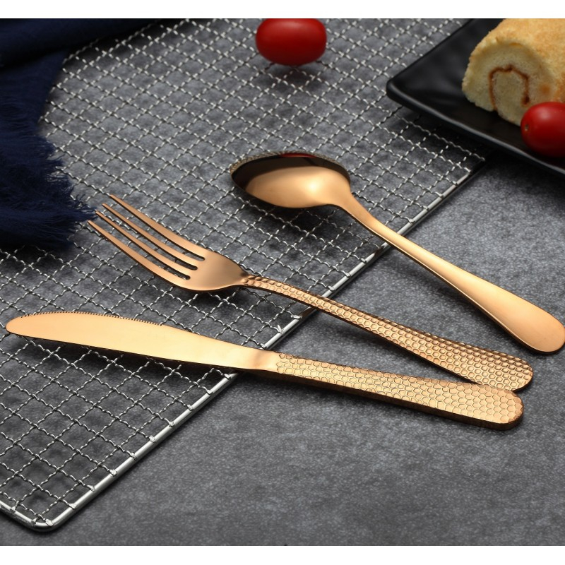 Set Tacâmuri din Inox 30 Piese Grunberg Roz Auriu Premium [2]