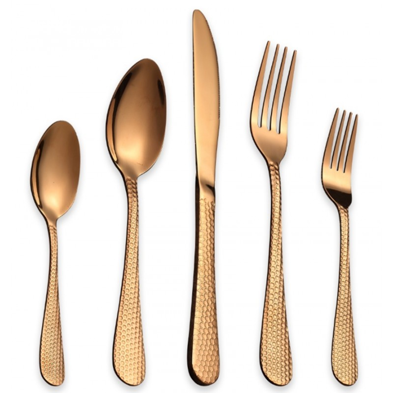 Set Tacâmuri din Inox 30 Piese Grunberg Roz Auriu Premium [8]
