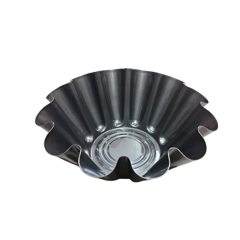 Tavă pentru Tort din Oțel Rotundă cu Design în Valuri [2]