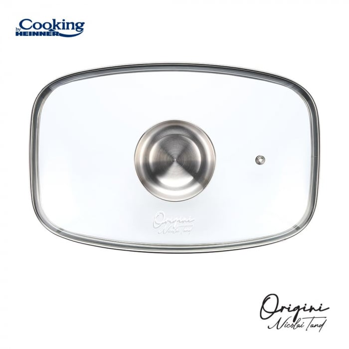 Tava Roaster Aluminiu Turnat 5.3L cu Capac 39x22.5 cm Interior Ceramica [8]