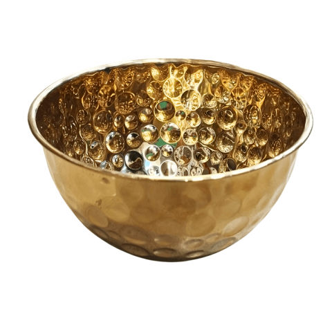 Ustensile Bucatarie - Bol Auriu cu Design Deosebit 20 cm