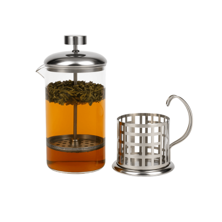 Cafetieră French Press din Sticlă și Inox 600 ml [2]