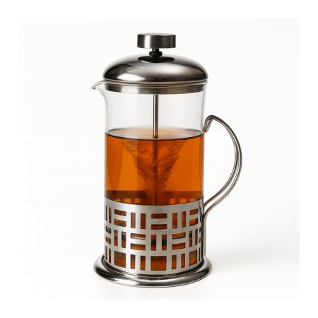 Căni și Fierbătoare - Cafetieră French Press din Sticlă și Inox 600 ml