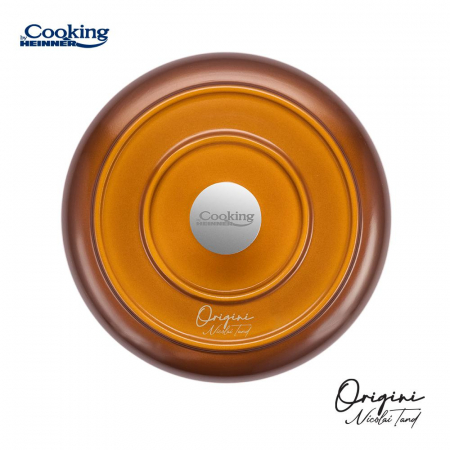 Cratita aluminiu turnat cu capac 18x8.5CM 1.8L inductie [7]