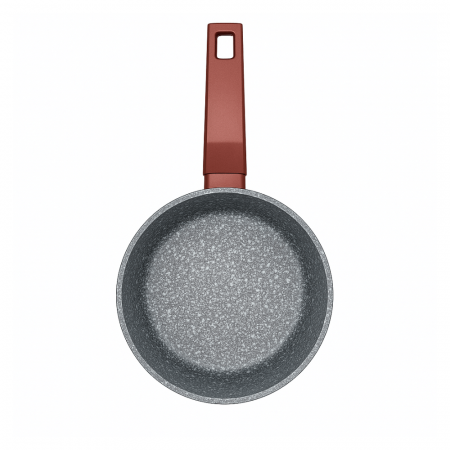 Cratita cu Coada Blaumann Cerastone 18 cm, 1.9 L, Aluminiu Turnat cu Interior Ceramic, cu Capac [1]