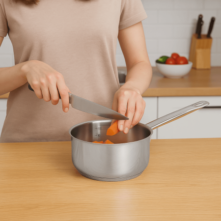 Cratiță Grunberg Inox Cu Mâner Nituit 18 Cm 2L [2]