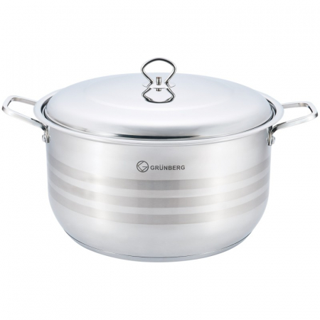 Oale si Cratite - Cratita profesionala inox cu capac 36 cm 20 L Grunberg