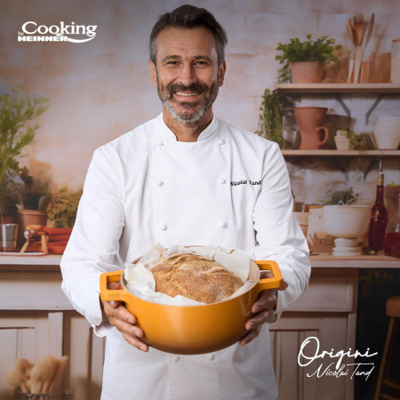 Cratita Origini aluminiu turnat cu capac 20x10CM 2.4L  inductie [6]